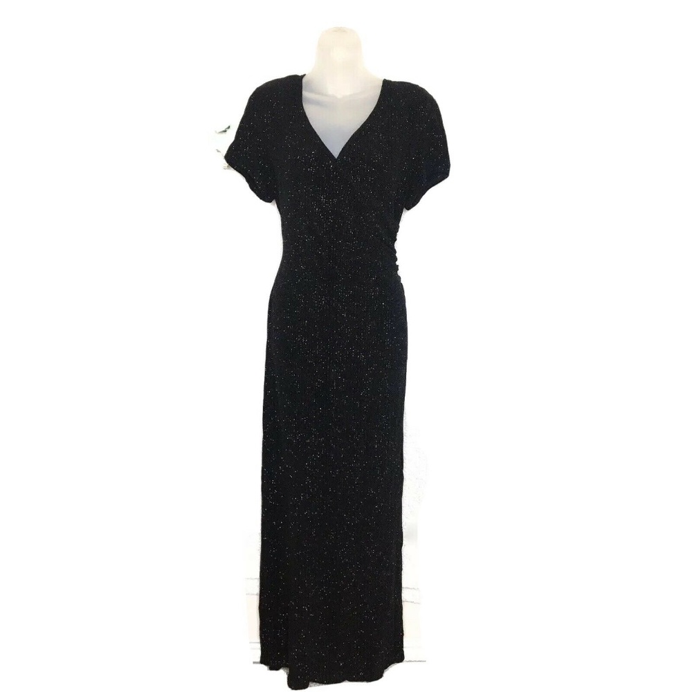 Ronnie Nicole Sparkle Metallic Evening Long Dress